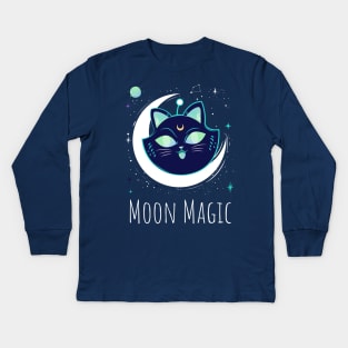 White Magic: Moon Magic Kids Long Sleeve T-Shirt